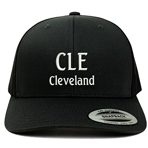 Trendy Apparel Shop CLE Cleveland Embroidered Retro Fit Trucker Mesh Cap
