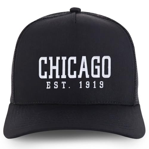 Trendy Apparel Shop Chicago Est.1919 Embroidered 5 Panel Snapback Trucker Cap