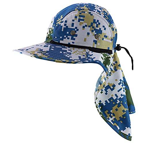 Trendy Apparel Shop Outdoorsman Sport Activity Large Bill Flap Boonie Mesh Cap