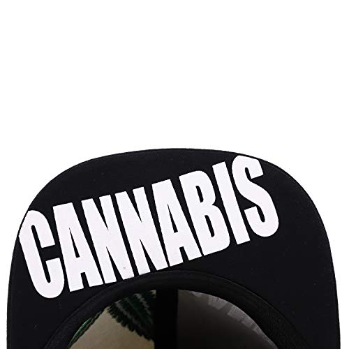 Trendy Apparel Shop Marijuana Weed Leaf Cannabis Embroidery Snapback Cap