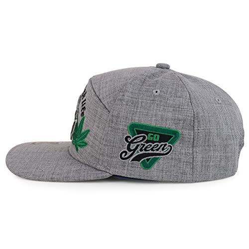 Trendy Apparel Shop Livin The High Life Embroidered Flatbill Snapback Cap