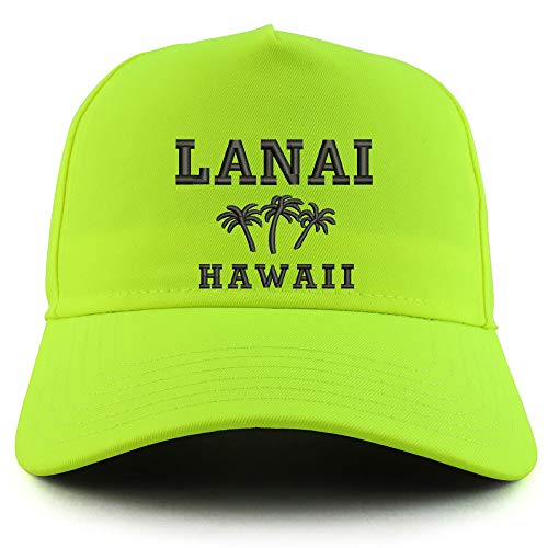 Trendy Apparel Shop Lanai Hawaii Embroidered Neon 5 Panel Baseball Cap