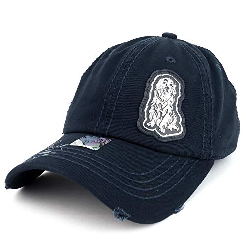 Trendy Apparel Shop Golden Retriever High Frequency Patch Frayed Baseball Cap