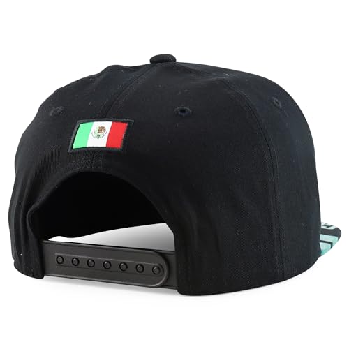Trendy Apparel Shop Mexico States Auto License Plate Theme Flat Bill Snapback Cap