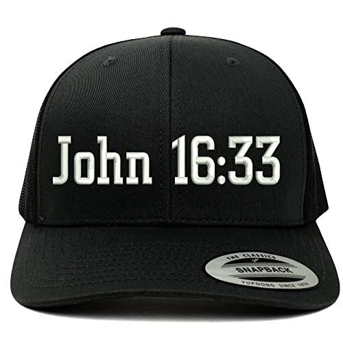 Trendy Apparel Shop John 16:33 6 Panel Trucker Mesh Cap