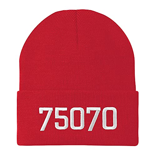 Trendy Apparel Shop 75070 McKinney TX Old English Embroidered Long Cuff Beanie