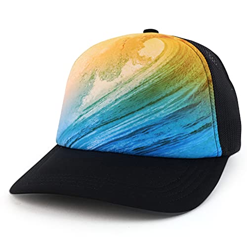 Trendy Apparel Shop 100% Polyester Photo Real Snapback Trucker Mesh Back Cap
