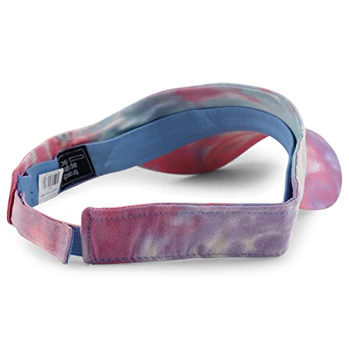Trendy Apparel Shop Colorful Tie Dye Pattern Oversized XXL Summer Visor Cap