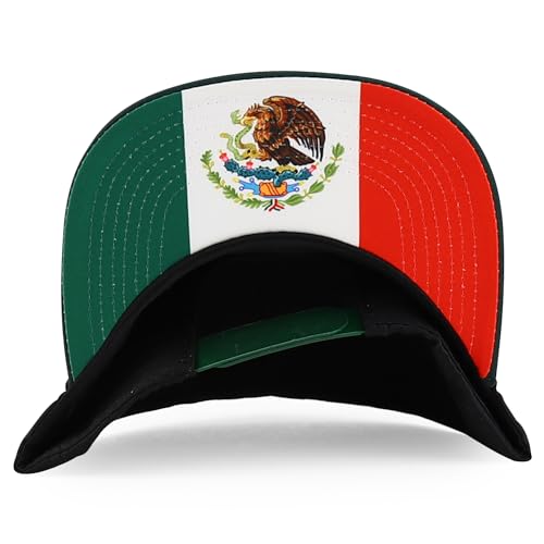 Trendy Apparel Shop Mexico Guadalupe Embroidered Flat Bill Snapback Cap