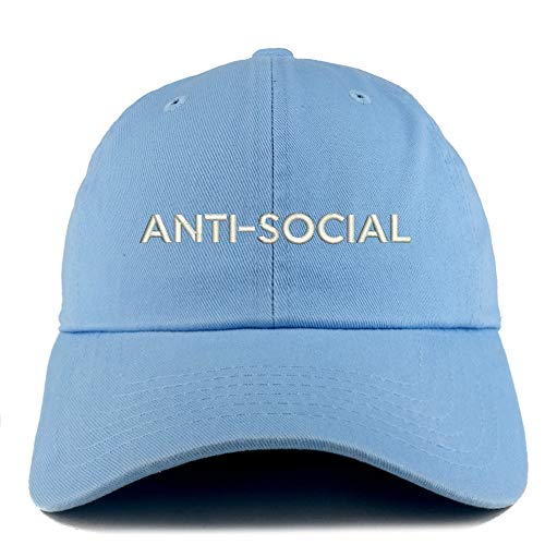 Trendy Apparel Shop Anti Social Solid Adjustable Unstructured Dad Hat