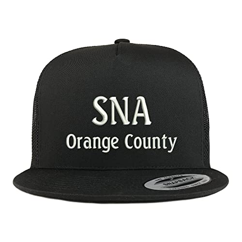 Trendy Apparel Shop SNA Orange County Embroidered 5 Panel Flatbill Trucker Cap