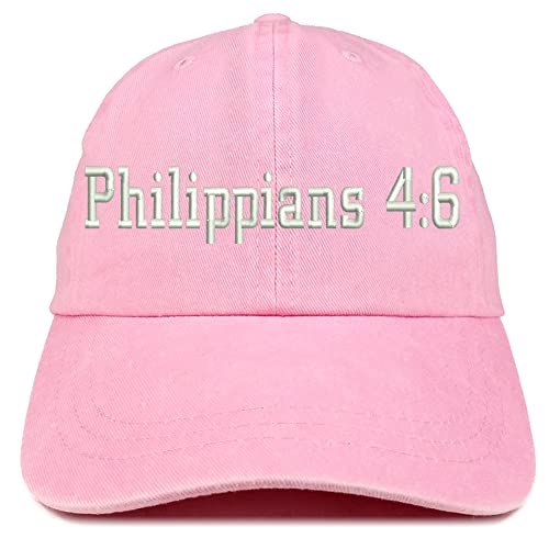 Trendy Apparel Shop Philippians 4:6 Washed Pigment Dyed Baseball Cap