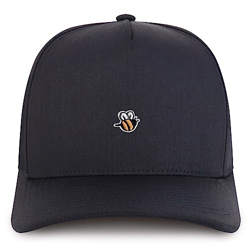 Trendy Apparel Shop Mini Bee Embroidered Patch Structured 5 Panel Pro Style Baseball Cap