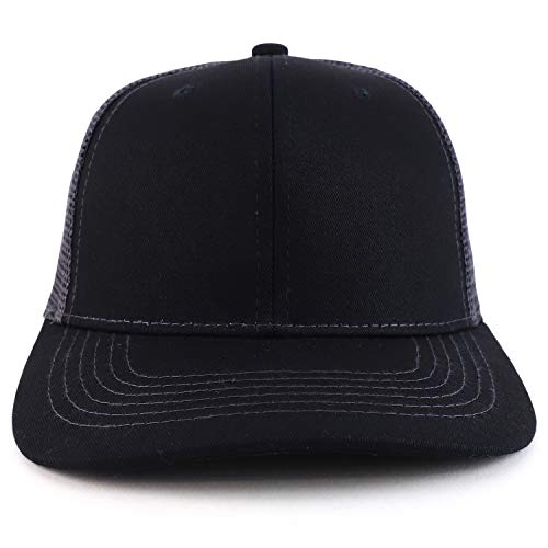 Trendy Apparel Shop Low Profile Two Tone Mesh Back Trucker Baseball Cap