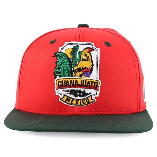 Trendy Apparel Shop Cities of Mexico with Rooster Embroidered Flatbill Snapback Cap
