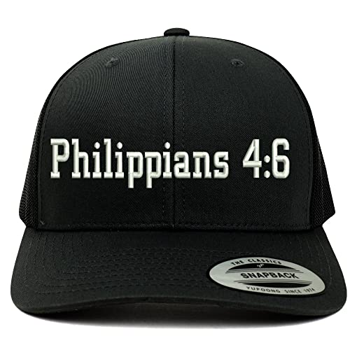 Trendy Apparel Shop Philippians 4:6 6 Panel Trucker Mesh Cap