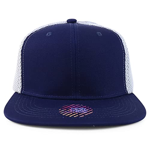 Trendy Apparel Shop XXL Oversize Air Mesh Back Flatbill Baseball Cap