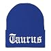 Trendy Apparel Shop Taurus Old English Embroidered Long Cuff Beanie