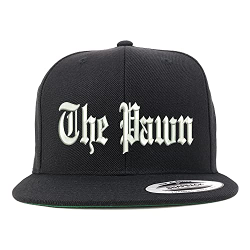 Trendy Apparel Shop The Pawn Old English Embroidered Flatbill Snapback