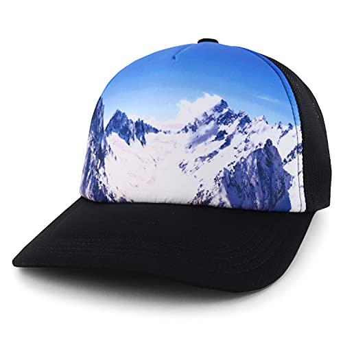 Trendy Apparel Shop 100% Polyester Photo Real Snapback Trucker Mesh Back Cap