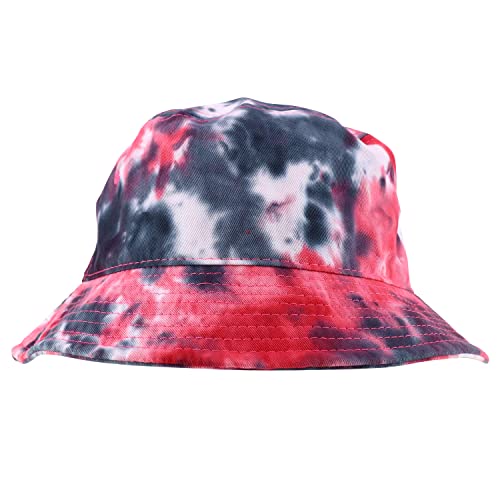 Trendy Apparel Shop Plain 100% Cotton Tie Dye Fabric Patterned Summer Bucket Hat