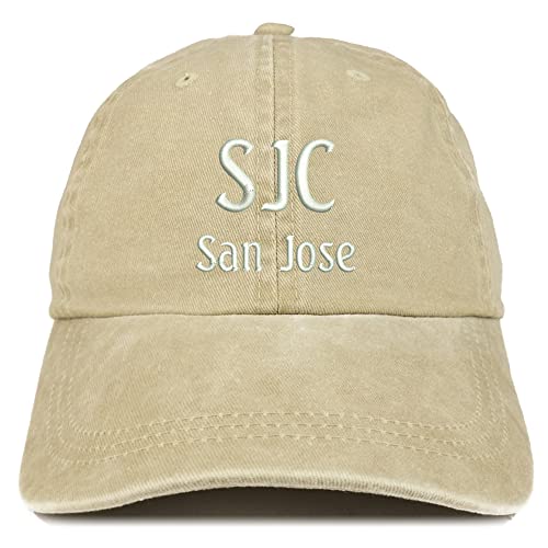 Trendy Apparel Shop SJC San Jose Embroidered Pigment Dyed Washed Baseball Cap