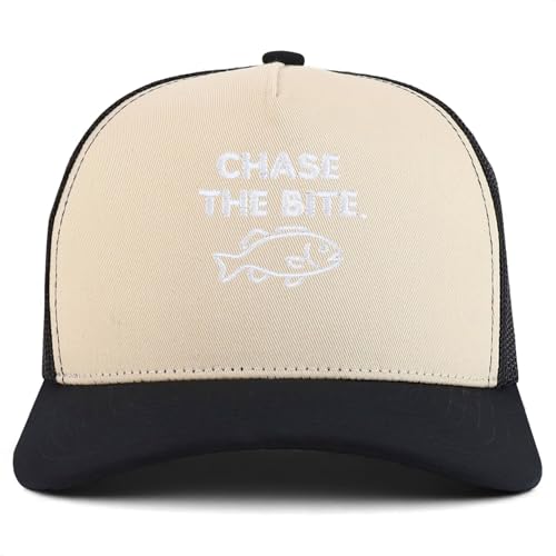 Trendy Apparel Shop Chase The Bite Embroidered 5 Panel Snapback Trucker Cap