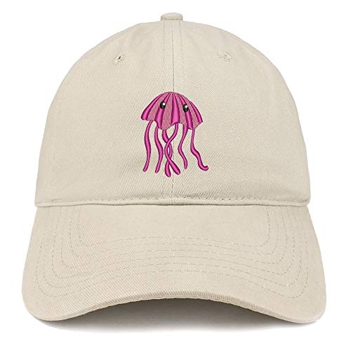 Trendy Apparel Shop Jellyfish Embroidered Unstructured Cotton Dad Hat