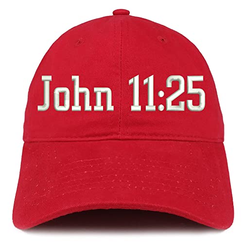 Trendy Apparel Shop John 11:25 Low Profile Soft Cotton Baseball Cap