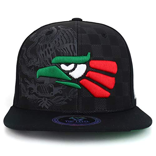 Trendy Apparel Shop Hecho en Mexico 3D Embroidery Leather Front Snapback Cap