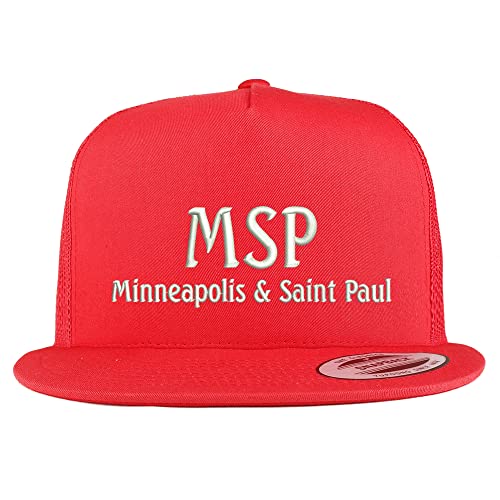 Trendy Apparel Shop MSP Minneapolis and Saint Paul Embroidered 5 Panel Flatbill Trucker Cap