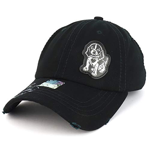 Trendy Apparel Shop Cocker Spaniel Dog High Frequency Patch Frayed Baseball Cap