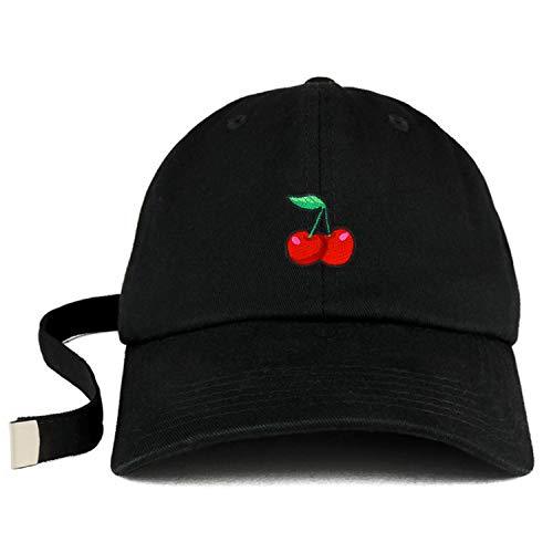 Trendy Apparel Shop Cherry Patch Unstructured Extra Long Strap Dad Hat