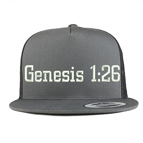 Trendy Apparel Shop Genesis 1:26 5 Panel Flatbill Trucker Cap