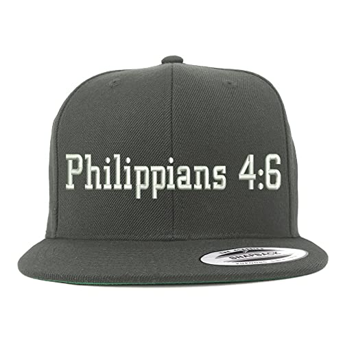 Trendy Apparel Shop Philippians 4:6 Embroidered Flatbill Snapback
