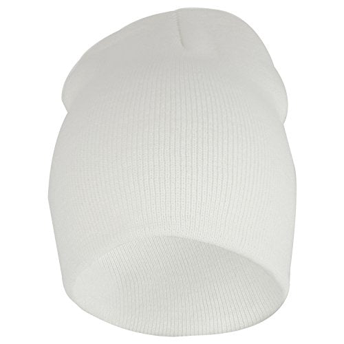 Trendy Apparel Shop Plain Short Winter Acrylic Knit Beanie