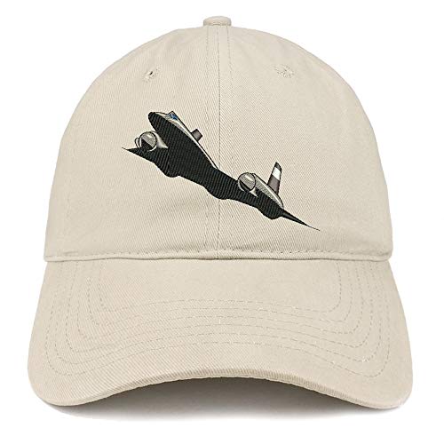 Trendy Apparel Shop SR71 Blackbird Embroidered Brushed Cotton Cap