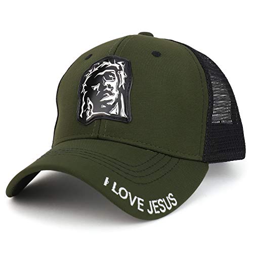 Trendy Apparel Shop High Frequency Jesus Christ Structured Meshback Cap