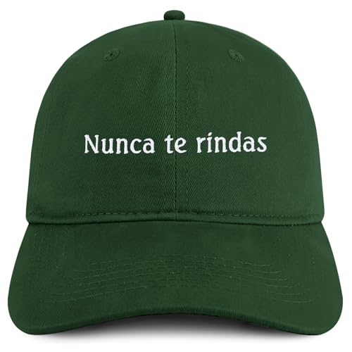 Trendy Apparel Shop Nunca te rindas Embroidered Cotton Low Profile Dad Hat