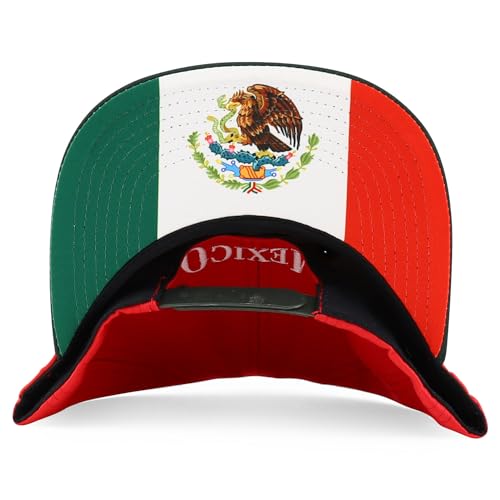 Trendy Apparel Shop Cities of Mexico with Rooster Embroidered Flatbill Snapback Cap