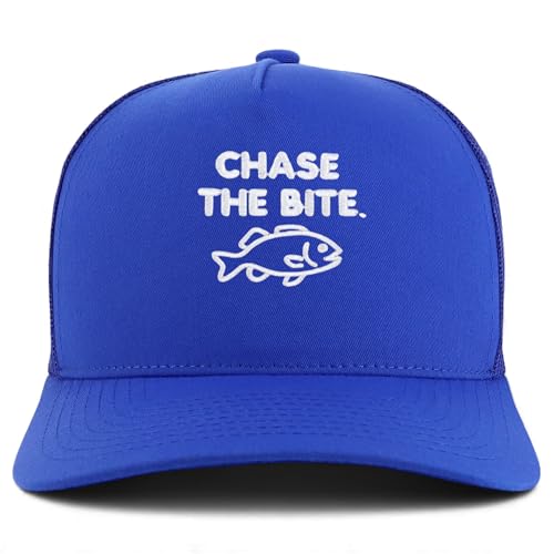 Trendy Apparel Shop Chase The Bite Embroidered 5 Panel Snapback Trucker Cap