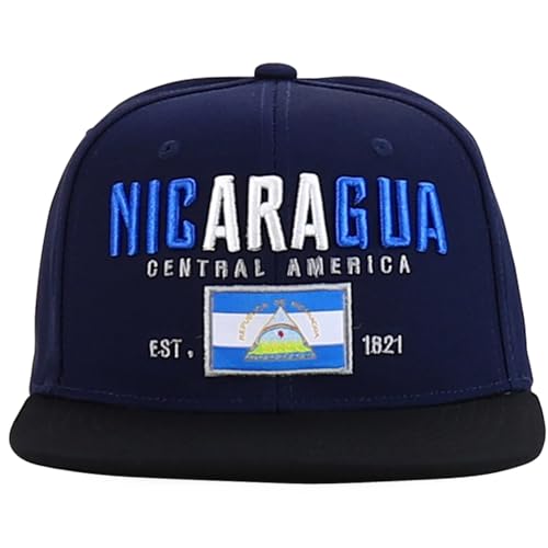 Trendy Apparel Shop Central America States Embroidered Flatbill Snapback Cap