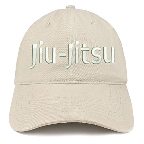 Trendy Apparel Shop JIU Jitsu Embroidered Soft Crown 100% Brushed Cotton Cap