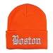 Trendy Apparel Shop Boston Old English Embroidered Long Cuff Beanie