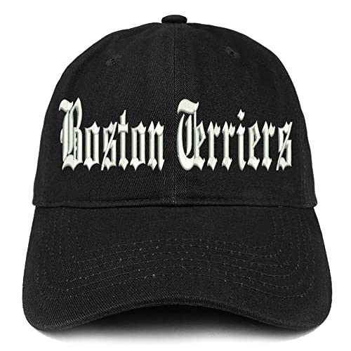 Trendy Apparel Shop Old English Boston Terriers Low Profile Soft Cotton Baseball Cap