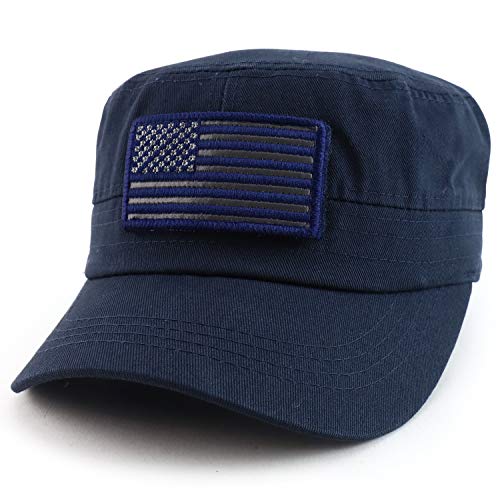 Trendy Apparel Shop USA Hook and Loop Flag Flat Top Baseball Cap