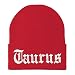 Trendy Apparel Shop Taurus Old English Embroidered Long Cuff Beanie