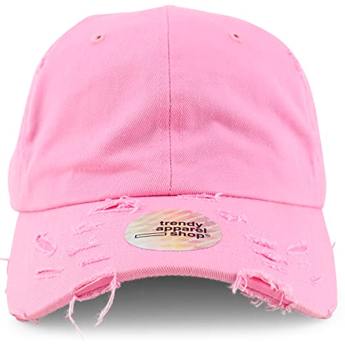 Trendy Apparel Shop Oversized XXL Frayed Unstructured Soft Crown Cotton Dad Hat