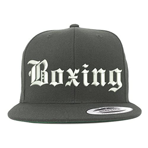 Trendy Apparel Shop Old English Boxing Embroidered Flatbill Snapback