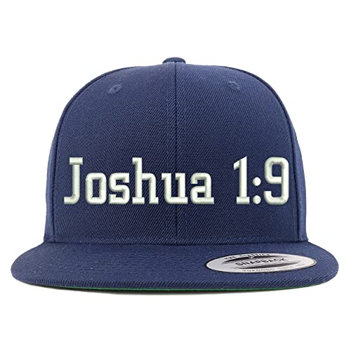 Trendy Apparel Shop Joshua 1:9 Embroidered Flatbill Snapback